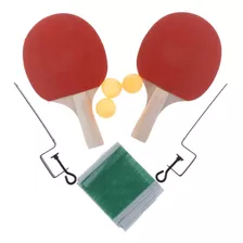 Set Ping Pong 2 Paletas + 3 Pelotas + Red + 2 Soportes Gtia