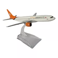 Miniatura De Avião B737 Eznis Airways Em Metal 16cm