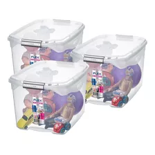 Set 3 Cajas Organizadoras San Remo Plastico 29 Lts 