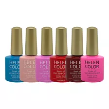 Esmalte Em Gel Cores Novas Esmaltação Em Gel Kit 6un 