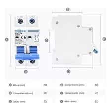 Disjuntor Dc Cc 20a 1000v Bipolar Painel Solar Fotovoltáico