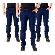 Kit 3 Calças Jeans Masculina Tradicional Com Elastano