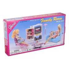 Barbie Tamaño Dollhouse Muebles  habitación Familiar.