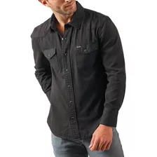 Camisa Hombre 27mwz Icon Men Shirt Black Wash