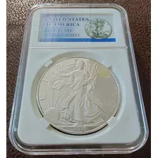 Moneda 1 Dolar Bañada En Plata