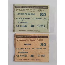 2 Ingresso Final Carioca 1984 Fla X Fluminense Campeão Assis