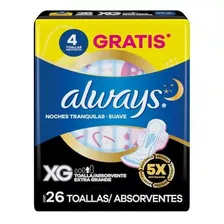 Absorvente Noturno Always Noites Suaves 26un