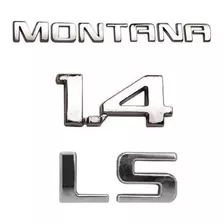 Kit Emblemas Chevrolet Montana 1.4 Ls 2011 2012 2013