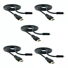 Kit 5 Cabos Hdmi Full Hd Premium 4k Blindado Atacado