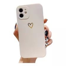 Funda Para iPhone 11 De Silicona De Corazon - Blanco