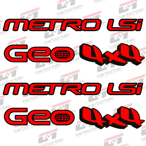 Stickers Calcomana Kit Pack Geo Metro 4x4 Lsi Vinil Relieve Foto 4