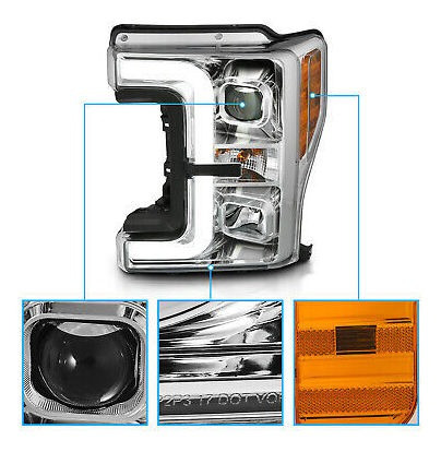 For 17-19 Ford Super Duty F-250/350 Xl Xlt Chrome Led Ba Rzk Foto 5