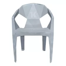 Poltrona Diamond Cadeira Colorida Plástico Azul Rosa Cinza