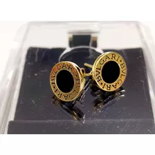 Aretes Bvlgari Bulgari Oro Macizo De 14k Piedra Onix