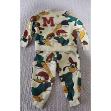 Conjunto Buzo Zara Disney Niño.talla 2-3 Años 