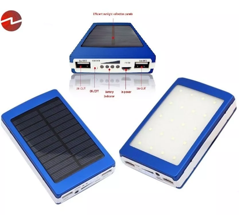 Cargador Portatil Externa 20.000 Mah 2 Usb Solar Powerbank