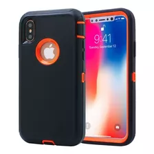 Funda Para iPhone X / Xs (color Negro/naranja)