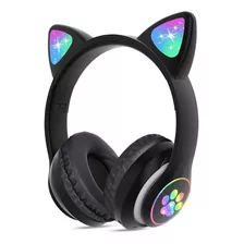 Auricular Vincha Orejas De Gato Luz Led Color Bluetooth Cat 