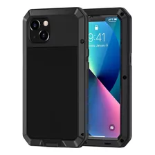 Lanhiem Phone 13 Metal Case, Heavy Duty Shockproof [tough Ar