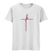 Camisa Algodão Fé Camiseta Masculina Religião Moda Gospel