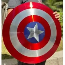 Escudo Do Capitão América Marvel Em Metal Com Alça 60cm