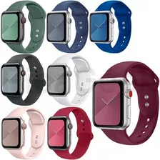 Malla Silicona Deporte Para Apple Watch 38 40 41 42 44 45mm