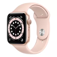 Apple Watch Series 6 (gps) - Caixa De Alumínio Dourado De 44 Mm - Pulseira Esportiva Rosa-areia