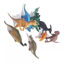 Dinossauros De Plástico Miniatura 8 Pçs Brinquedo Mini 17cm