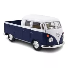 Miniatura Kombi Cabine Dupla 1:34 Kinsmart Abre Portas