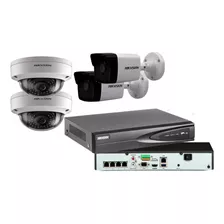 Kit De Video Vigilancia Ip Hikvision De 4 Cámaras 4mp Poe Hd