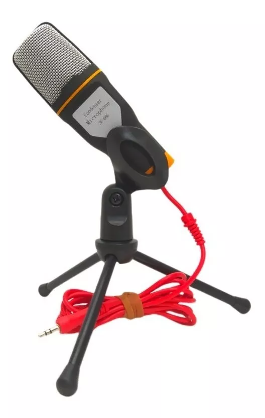 Microfone Condensador Sf 666 Com Tripé E Cabo 1,5m
