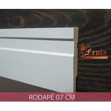 14,70 Metros De Rodapé 07 Cm Em Mdf Branco