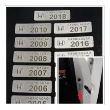 Plaqueta Identificacao Honda 2010 Civic Fit Accord Com Frete