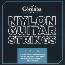 Juego De 6 Cuerdas De Nailon Para Guitarra, Tensión Dura, Co