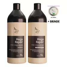 Kit Zap Reconstrução Mega Repair Shampoo Condicionador 1l