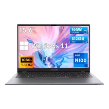 Porta Lap Top Chuwi Gemibook Plus Plateada 15.6 , Intel N100 16gb De Ram 512gb Ssd, Intel Uhd Graphics 1920x1080px Windows 11 Home Color Gris