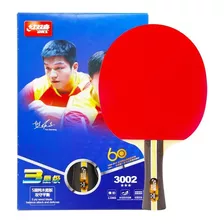 Raquete Ping Pong Dhs Tenis De Mesa Dhs T3002 Ma Long Cor Vermelha E Preta Tipo De Cabo Fl (côncavo)