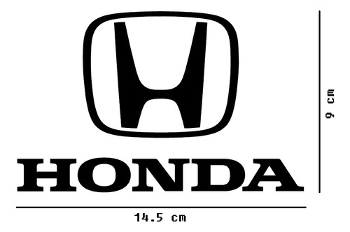 Honda Logo 3 Sticker Vinil 2 Pzs Ngr Blc Rj $135 Mikegamesmx Foto 3