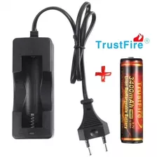 Cargador Y Pila Trustfire 18650, 3400mah, La Mayor Capacidad