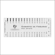 Gabarito Fiss01 Fissuras Fissurômetro Régua Pvc Transp Fenix