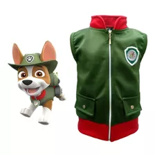 Fantasia Colete Jaqueta Tracker Patrulha Canina Paw Patrol