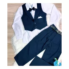 Conjunto Infantil Colete+ Calça+ Camisa+ Cinto+ Gravata