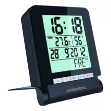 Reloj Con Luz De Fondo Radioshack 6301702 De Viaje Negro