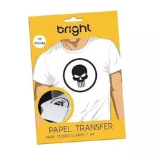 Papel Transfer A4 Tecidos Claros Bright Branco - 10 Folhas