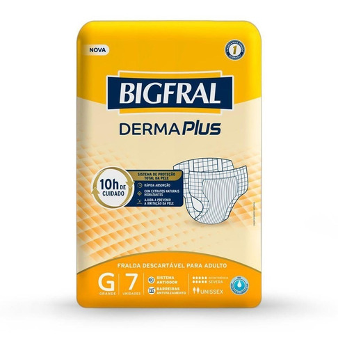 Fraldas Para Adultos Bigfral Derma Plus G C/7 Unidades
