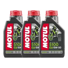 Kit 3l Óleos Motul 5100 4t 15w50 Semissintético 1l