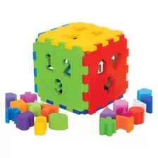 Cubo Didático Grande Brinquedo Infantil Educativo Encaixar