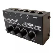 Amplificador De 4 Auriculares N-audio Ha400 Micro Amp