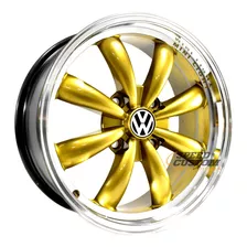 Rines 17x7 Barrenacion 4/130 Para Vocho Vw Logo Gold