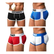 Kit 4 Calzoncillos Boxeadores Para Hombre Acolchado Boxer